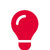 Red lightbulb icon