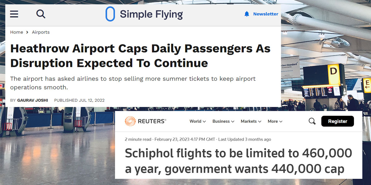 Airport capacity cap headlines