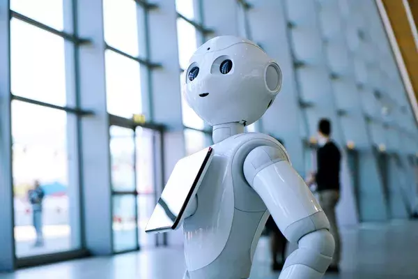 Check-in robot at airport